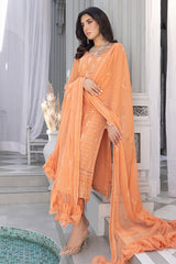 Merakish - Orange Peel – Embroidered Chiffon Unstitched 3Pc Suit