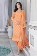 Merakish - Orange Peel – Embroidered Chiffon Unstitched 3Pc Suit