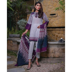 popular Digital Printed 3Pc Unstitched Suit KC-795