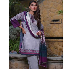 popular Digital Printed 3Pc Unstitched Suit KC-795