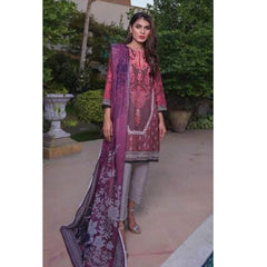 Popular Digital Printed 3Pc Unstitched Suit KC-801