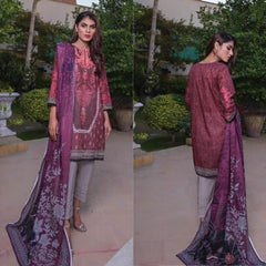 Popular Digital Printed 3Pc Unstitched Suit KC-801