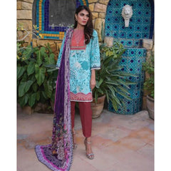 Popular Digital Printed 3Pc Unstitched Suit KC-798