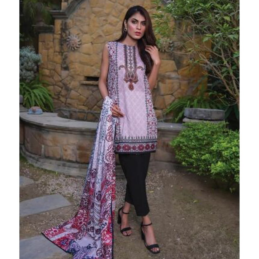 Popular Digital Printed 3Pc Unstitched Suit KC-796